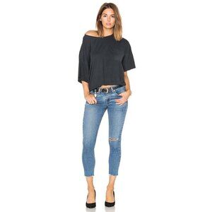 Rag & Bone Skinny Distressed Jeans Raw Hem Denim W1502K520 Bidland Wash Women 26